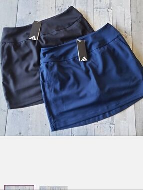 NWT - Adidas Women’s Pull On Golf Skorts (set of 2) Blue and Black - Size L
